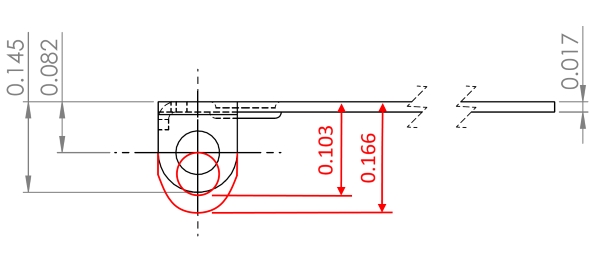 To increase the distances from both hole center and radius edge to flat surface, the stamping mold should also be modified accordingly.