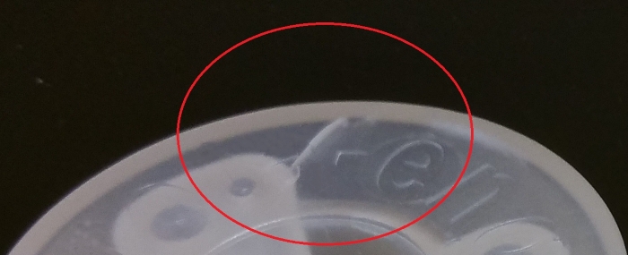 Stress mark on plastic injection part