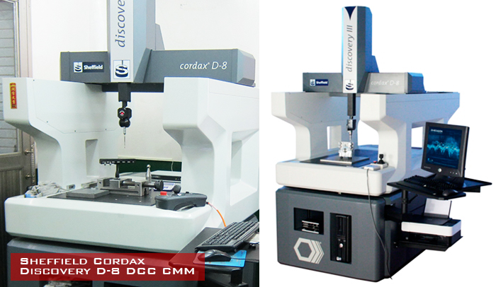 Sheffield Cordax CMM inspection services machine.