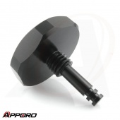 APPORO CNC Turning Milling Machining Service Manufacturer Aluminum 6061 T6 Black Anodize Compression Plug Fitting Piston 03