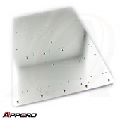 APPORO CNC Customized Milling Fabrication Manufacturer Aluminum Alloy 6061 Clear Alodine With Holes Flat Panel Base Mount Plate 03