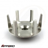 APPORO CNC Milling Presicion Manufacturing Stainless Steel 316 Customized Round Wall Flange Support Bracket 04